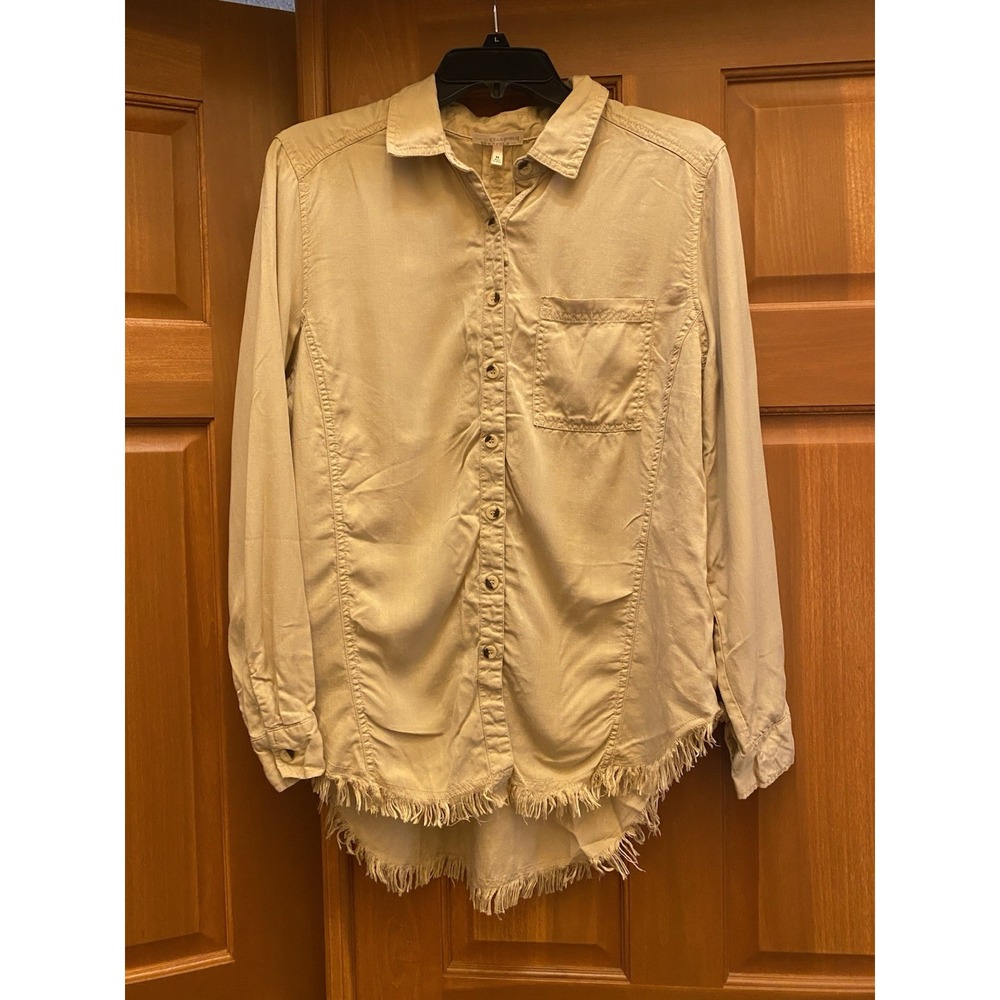 Hester & Orchard Brown Tencel Western Costume Musical Top Shirt Medium Fringe